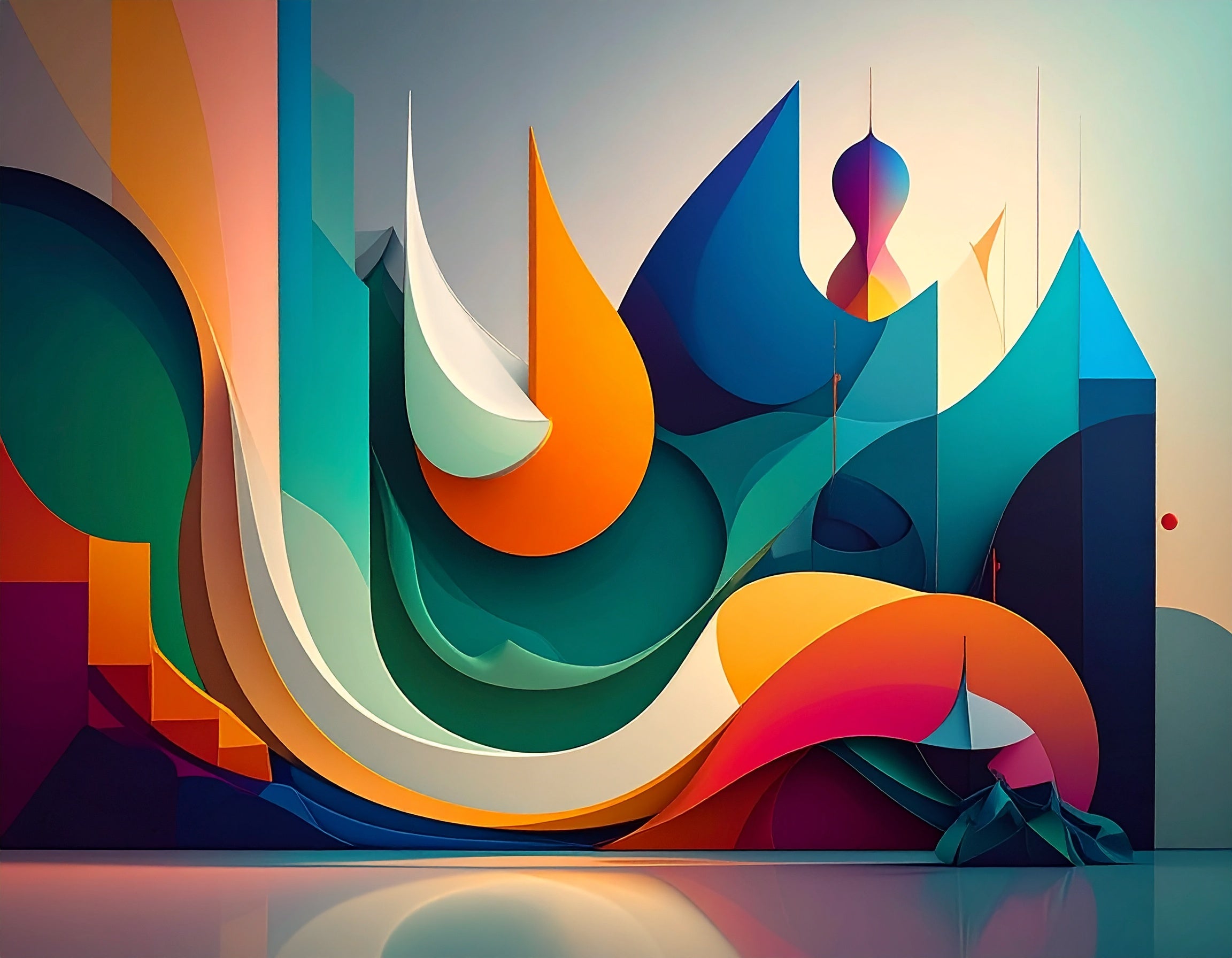 Modern Abstract Art Print – Luxury Geometric Shapes | Digital Download Wall Art