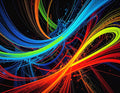 Neon Abstract Flow Art – Futuristic Color Energy Digital Print